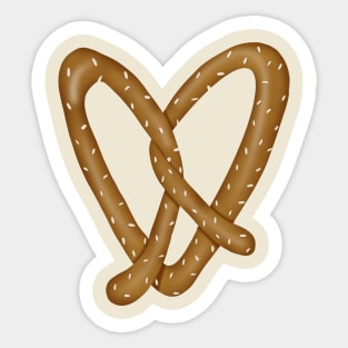 Pretzel Heart Sticker